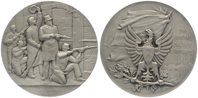 1898 Neuchatel - Silber - Eidgenössisches Schützenfest